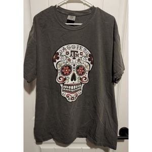 Texas A&M sugar skull shirt XL Dia de Los Muertos Aggies Comfort Colors